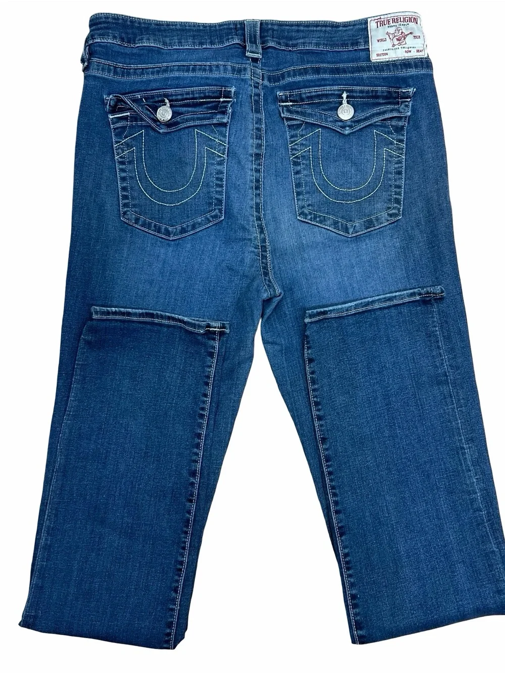 BILLIE True Religion World True Religion Men Straight Jeans in Medium Blue Wash